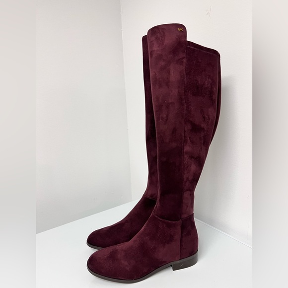 Michael Kors Suede Burgundy Boots NEW - Picture 1 of 10